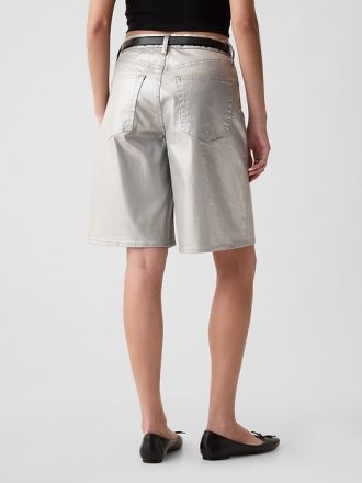 11,5″ Mid Rise Metallic Longline jeansshorts