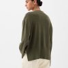 24/7 Oversized cardigan i linneblandning med delad fåll