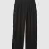 365 High Rise Borstad Twill Plisserad Taper Byxa