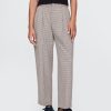 365 High Rise Borstad Twill Plisserad Taper Byxa