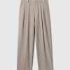 365 High Rise Borstad Twill Plisserad Taper Byxa