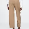365 High Rise Borstad Twill Plisserad Taper Byxa