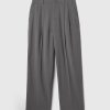 365 High Rise Borstad Twill Plisserad Taper Byxa