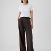 365 High Rise Brushed Twill Plisserade byxor
