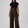 365 High Rise Brushed Twill Plisserade byxor
