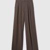 365 High Rise Brushed Twill Plisserade byxor