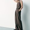 365 High Rise Brushed Twill Plisserade byxor