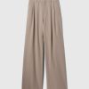 365 High Rise Brushed Twill Plisserade byxor