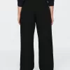 365 Mid Rise Satin-Trim Byxor