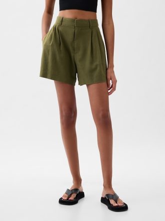 365 Shorts med hög linneblandning