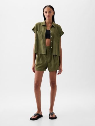 365 Shorts med hög linneblandning