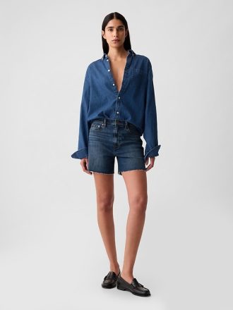 4″ High Rise Girlfriend Jeansshorts