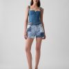 4″ Low Rise Stride Patchwork jeansshorts