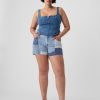 4″ Low Rise Stride Patchwork jeansshorts