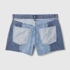 4″ Low Rise Stride Patchwork jeansshorts
