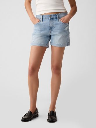 5″ flickvänshorts i medelhög jeans