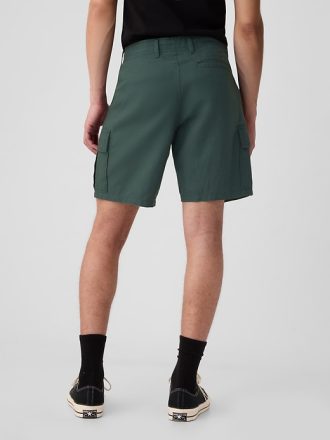 8″ Cargo-shorts i linne och bomull