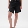 8″ Mid Rise 90-tals lösa denim bermudashorts