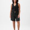 8″ Mid Rise 90-tals lösa denim bermudashorts