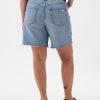 8″ Mid Rise 90-tals lösa denim bermudashorts