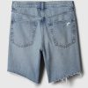 8″ Mid Rise 90-tals lösa denim bermudashorts