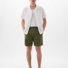 8″ shorts i linne-bomull