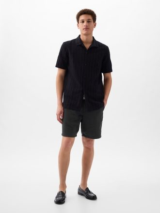 8″ shorts i linne-bomull