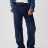 90-tals lösa patchworkjeans
