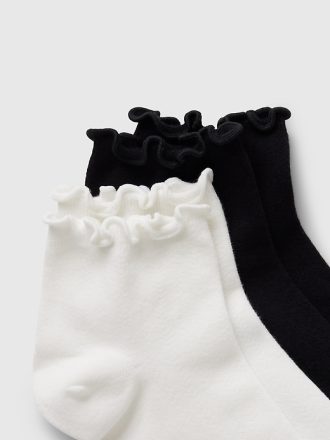 Ankelstrumpor med volang (2-pack)