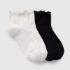 Ankelstrumpor med volang (2-pack)