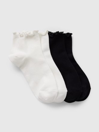 Ankelstrumpor med volang (2-pack)