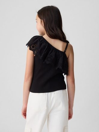 Asymmetrisk Eyelet-topp för barn