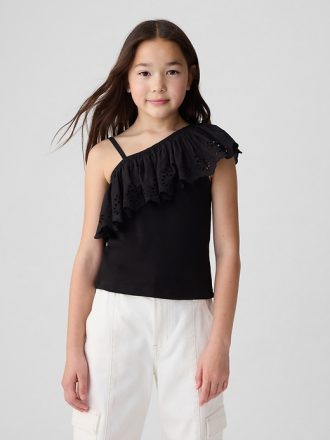 Asymmetrisk Eyelet-topp för barn