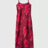 Återvunnen Satin Maxi Slip Dress