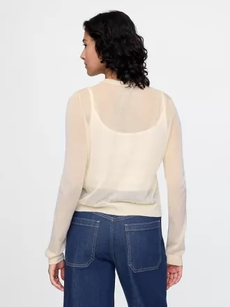 Återvunnen Sheer Cardigan