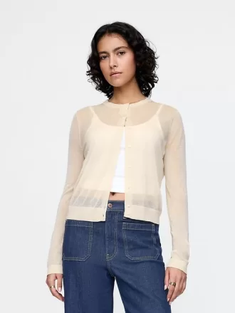 Återvunnen Sheer Cardigan