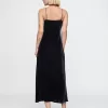 Återvunnen Velvet Maxi Slip Dress