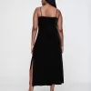 Återvunnen Velvet Maxi Slip Dress