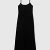 Återvunnen Velvet Maxi Slip Dress