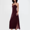 Återvunnen Velvet Maxi Slip Dress