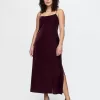 Återvunnen Velvet Maxi Slip Dress