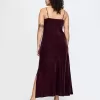 Återvunnen Velvet Maxi Slip Dress