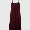 Återvunnen Velvet Maxi Slip Dress