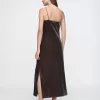 Återvunnen Velvet Maxi Slip Dress
