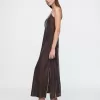 Återvunnen Velvet Maxi Slip Dress