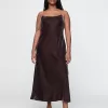 Återvunnen Velvet Maxi Slip Dress