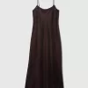 Återvunnen Velvet Maxi Slip Dress