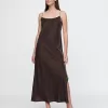 Återvunnen Velvet Maxi Slip Dress