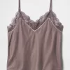 Återvunnen sammetsspets-trim Cami