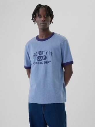Atletisk logotyp grafisk T-shirt